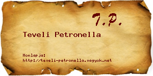 Teveli Petronella névjegykártya